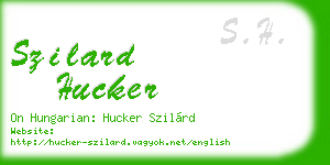 szilard hucker business card